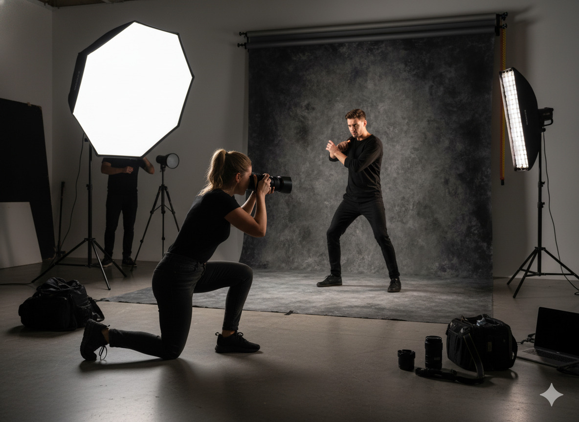 Valokuvaaja työssään